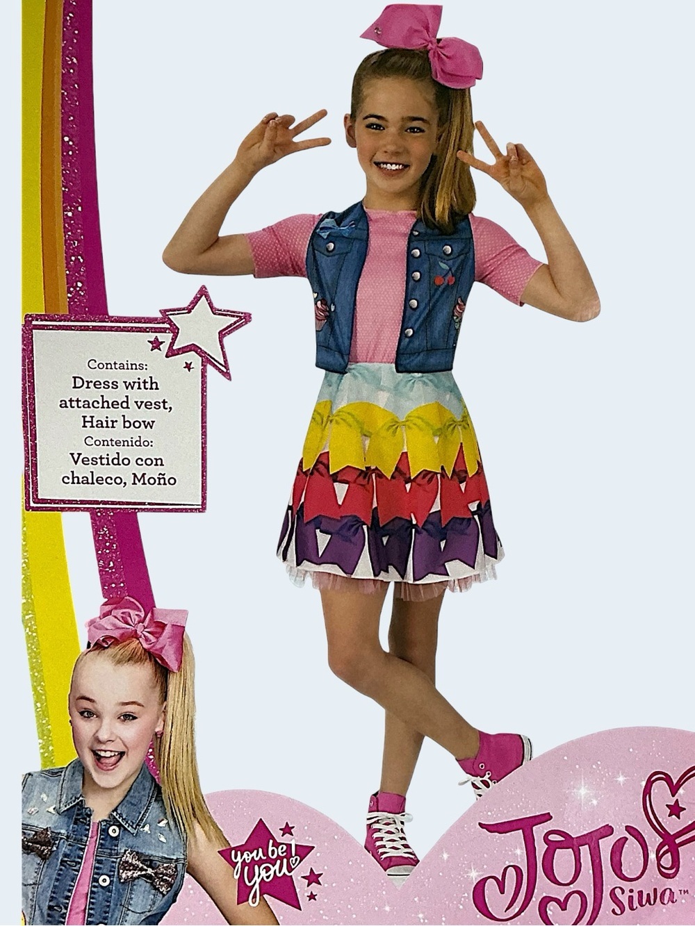 JoJo Siwa Boomerang Music Video Costume Nickelodeon Rubies Girls Medium (8-10)